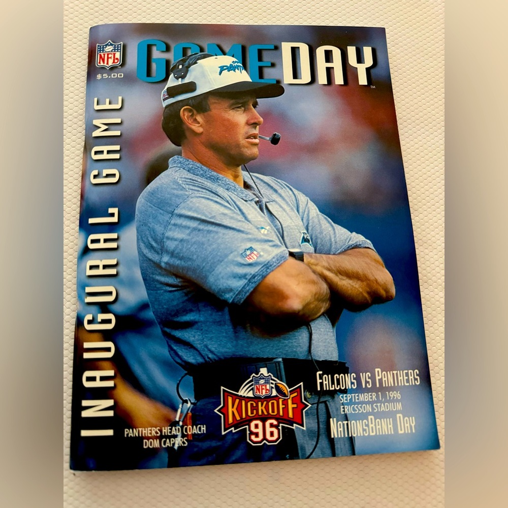 Inaugural Game Program Carolina Panthers September 1 1996